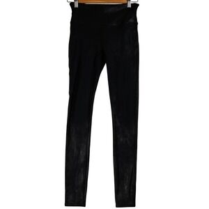 SPANX Leggings Black Metallic Look High Waist Size‎ S P